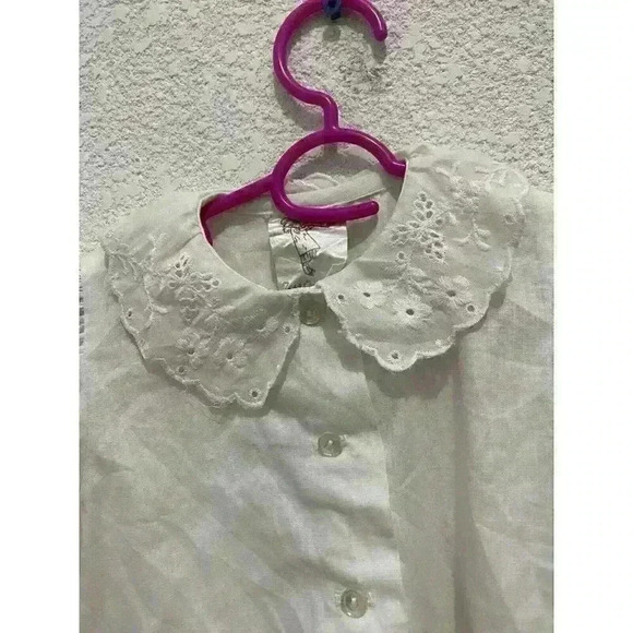 Vintage Tess Originals Heirloom Baby Dress WHITE Embroidered Cotton Size 3 - Picture 3 of 5